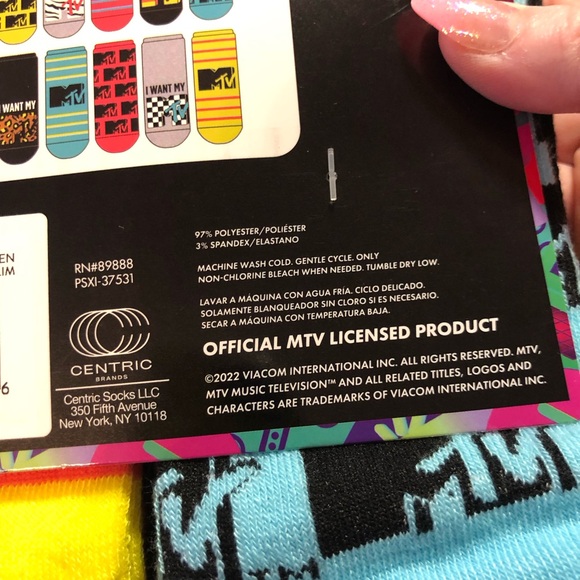MTV low cut graphic 10 pack socks unisex - Picture 7 of 8